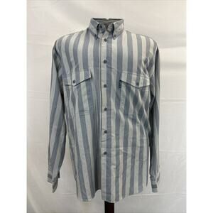 Vintage Levi's Shirt Adult Large Blue Long Sleeve Button Down Big E Silver Label